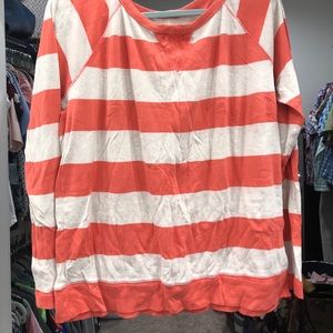 LIMITED, coral stripe sweater, size xl